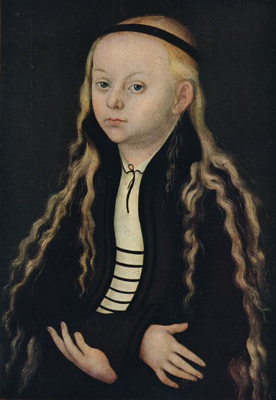 少女の肖像、16世紀、1939 作： Lucas Cranach the Elder