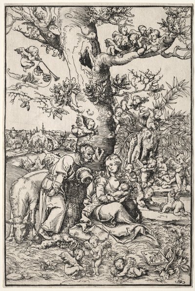 エジプトへの逃避、1509年。 作： Lucas Cranach the Elder