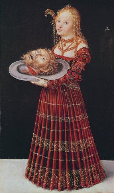 サロメ（木に油を塗る） 作： Lucas Cranach the Elder