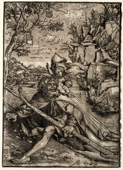 セントクリストファー、c。 1509。 作： Lucas Cranach the Elder