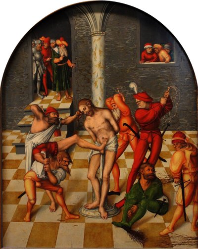キリストの鞭打ち、1538 作： Lucas Cranach the Elder