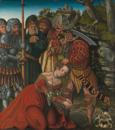 聖バーバラの殉教、ca。 1510。 作： Lucas Cranach the Elder
