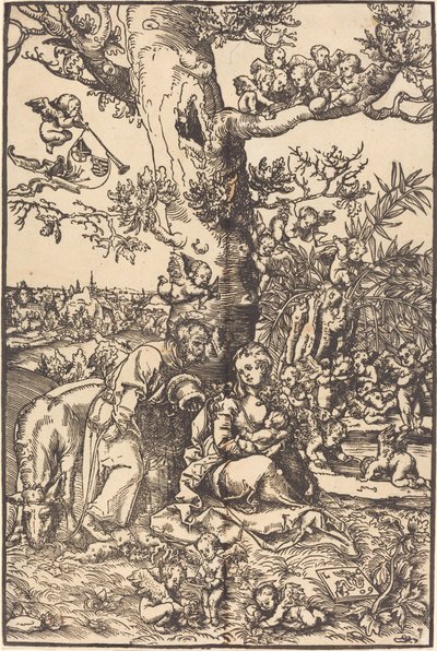 エジプトへの逃亡中の休息 作： Lucas Cranach the Elder