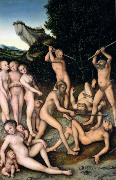 シルバー時代または嫉妬の影響、1535 作： Lucas Cranach the Elder