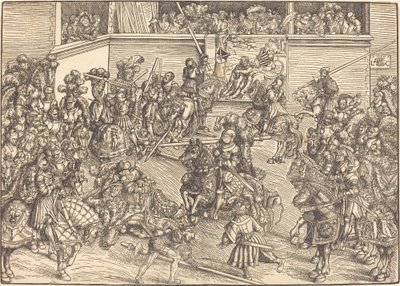 サムソンとライオンのタペストリーで第2回大会 作： Lucas Cranach the Elder