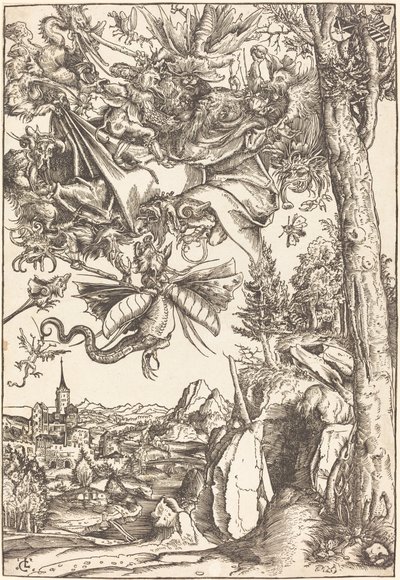 聖アントニウスの誘惑 作： Lucas Cranach the Elder