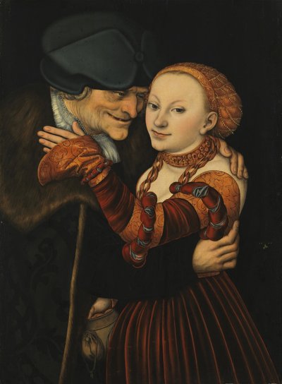 不平等な夫婦 作： Lucas Cranach the Elder