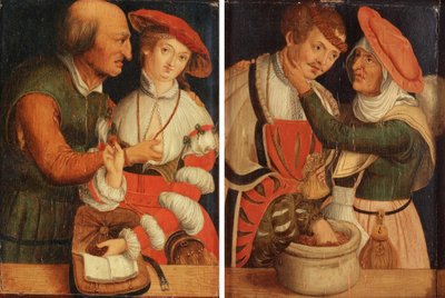 不平等なカップル 作： Lucas Cranach the Elder