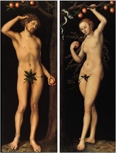 ウクライナ語  アダムとイヴ アダムとイヴ 作： Lucas Cranach the Elder