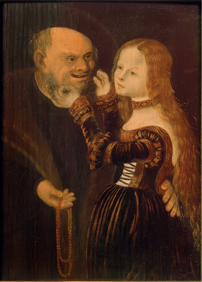 不平等なペア 作： Lucas Cranach the Elder