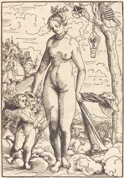 ヴィーナスとキューピッド 作： Lucas Cranach the Elder