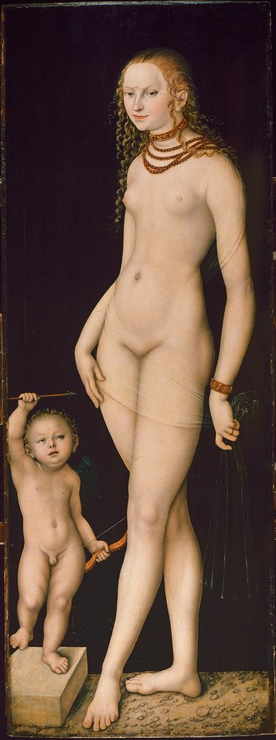 金星とキューピッド、1530年頃。 作： Lucas Cranach the Elder