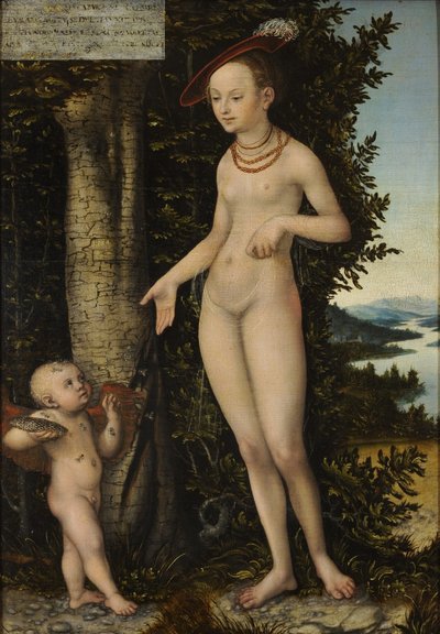 金星と蜂蜜泥棒キューピッド 作： Lucas Cranach the Elder