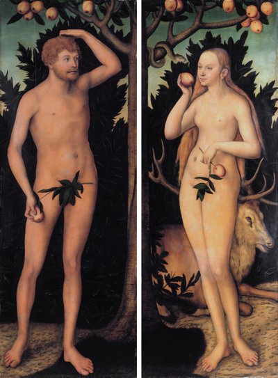 アダムとイブ 作： Lucas Cranach the Younger