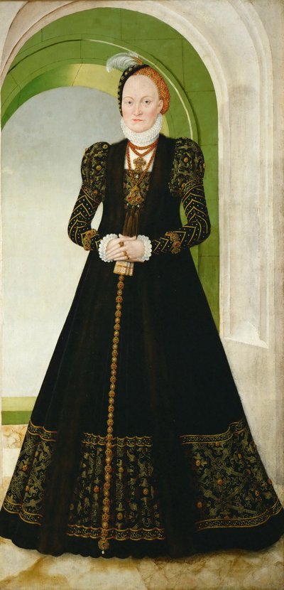 デンマークのアン1532-1585、1565年後のザクセンの女王 作： Lucas Cranach the Younger