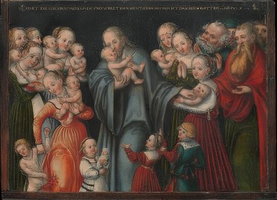 キリストは子供たちを祝福します。 1545年頃〜50年 作： Lucas Cranach the Younger