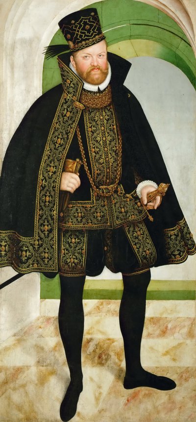 ドイツ語：ザクセン選帝侯アウグスト (1526-1586) ザクセン選帝侯アウグスト (1526-1586) 作： ルーカス・クラナッハ・ザ・ヤング