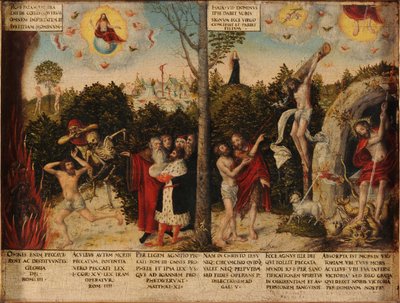 法と恵み 作： Lucas Cranach the Younger