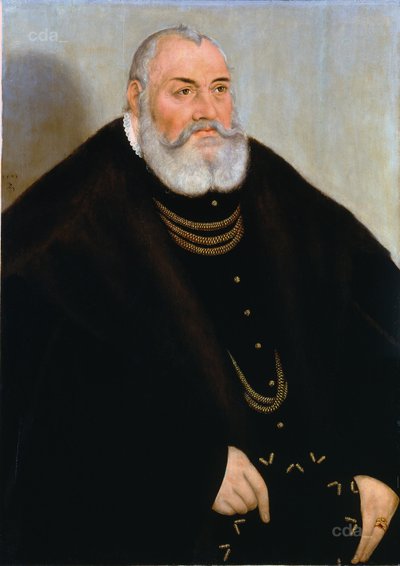 ブランデンブルク＝アンスバッハの敬虔なジョージの肖像 作： Lucas Cranach the Younger