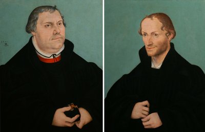 マルティン・ルターの肖像＆フィリップ・メランヒトンの肖像 作： ルーカス・クラナッハ・ザ・ヤング