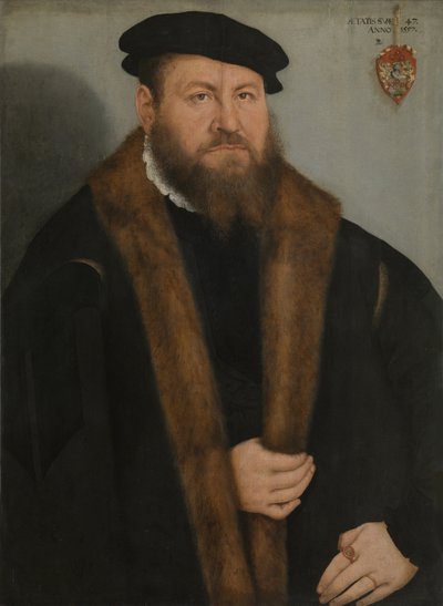 男の肖像、1557 作： Lucas Cranach the Younger