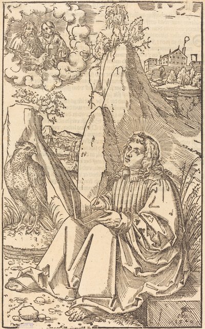 風景の中の聖ヨハネ 作： Lucas Cranach the Younger