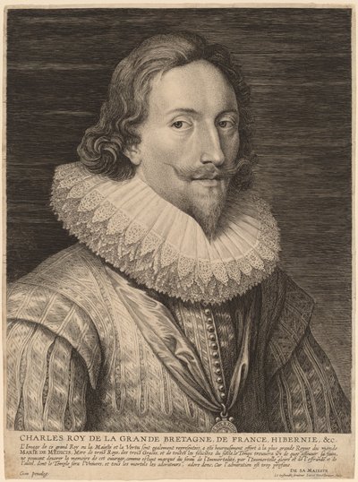 イングランド王チャールズ1世 作： Lucas Emil Vorsterman after Sir Anthony van Dyck