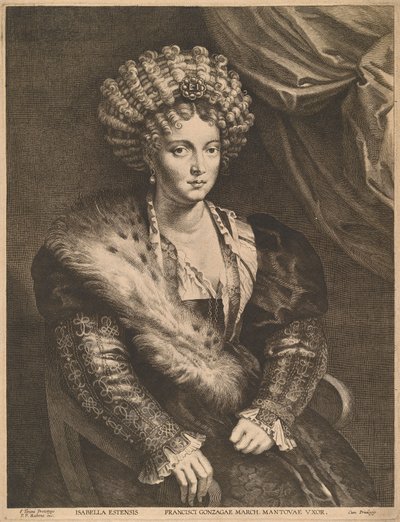 イザベラ・デステ 作： Lucas Emil Vorsterman after Sir Peter Paul Rubens