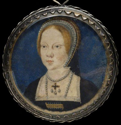 イギリスのメアリー1世の肖像、ca 1521-1525 作： Lucas Horenbout or Hornebault