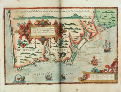 アルガルベの海岸、陸地、コンダードの一部とその開口部についての記述、1588年頃（図面） 作： Lucas Janszoon Waghenaer