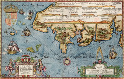 英仏海峡海図 作： Lucas Janszoon Waghenaer