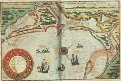 メーメルからヒールまで、すべての入り江と川を持つプロイセン海岸 作： Lucas Janszoon Waghenaer