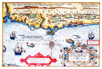 ブルターニュ海岸の航海図 作： Lucas Janszoon Waghenaer