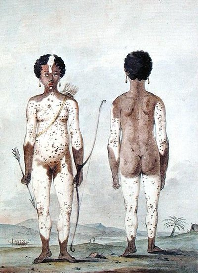 リール・セント・ルシアと名付けられた黒人の小娘」1795年頃（紙に水彩画） 作： Lucas Lucas