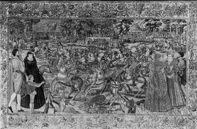 トーナメント、ブリュッセルワークショップ、1582-85年（タペストリー）詳細は173760を参照） 作： Lucas de Heere