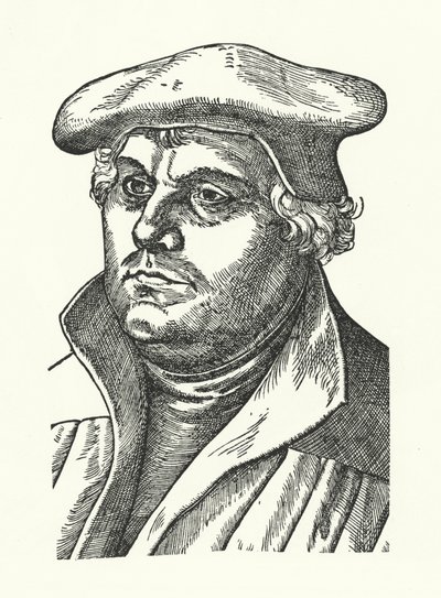 マルティン・ルター（ドイツのプロテスタント改革者）（彫刻作品 作： Lucas the Elder (after) Cranach