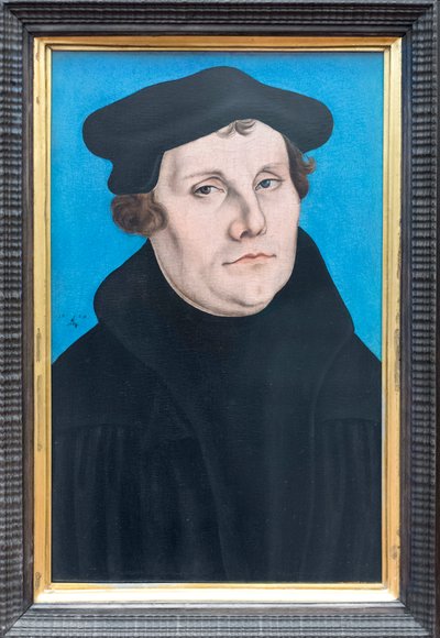 Retratos de Martinho Lutero 作： Lucas the Elder (workshop of) Cranach