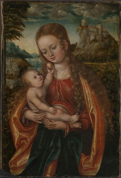 聖母子、1518年頃（木に油彩） 作： Lucas the Elder (workshop of) Cranach