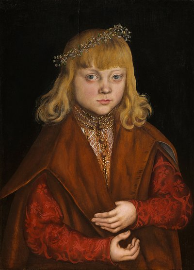 ザクセンの王子、1517年頃（パネルに油彩） 作： Lucas the Elder Cranach