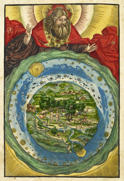 A woodcut of the Garden of Eden - From ""Biblia, das ist, die gantze Heilige Schrifft Deudsch. Mart. Luth."" Wittemberg : gedruckt durch Hans Lufft   1462379   ja       japanese Successfully Translated  Original: This little pig went to market - nursery rh 作： Lucas the Elder Cranach