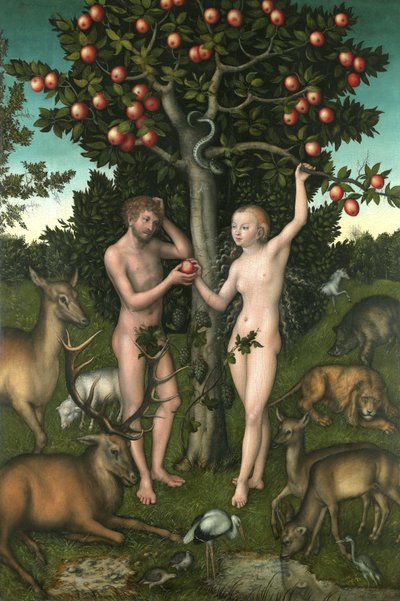 アダムとイブ 作： Lucas the Elder Cranach