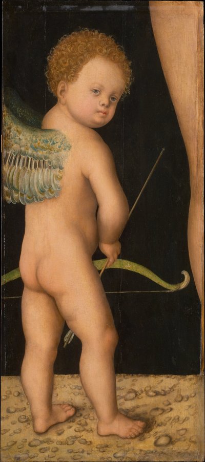 クラナッハ、ルーカス、ザ・エルダー（1472-1553）の「Amour - アモール」。木に油彩、1530年頃。寸法：81x36 cm。ヴィエンヌ美術史博物館 作： Lucas the Elder Cranach