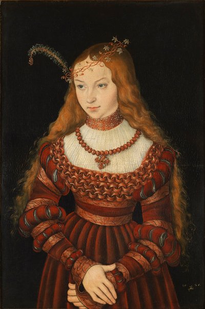 クレベス家のシビルの婚約記念写真 作： Lucas the Elder Cranach