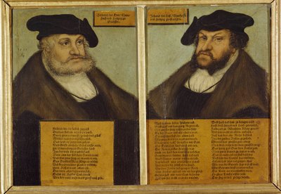 ザクセン公フリードリヒ3世の二重肖像 作： Lucas the Elder Cranach