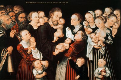 イエスと子供たち 作： Lucas the Elder Cranach