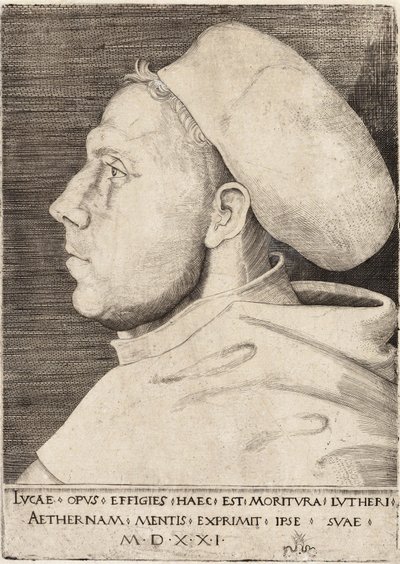 アウグスティノ修道士としてのマルティン・ルター by ルーカス・クラナッハ・ザ・エルダー 1521年 作： Lucas the Elder Cranach