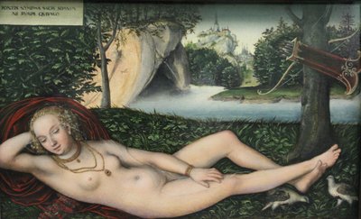 水源のニンフ、1537年以降（オーク材に油彩） 作： ルーカス・ザ・エルダー・クラナハ