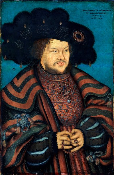 ブランデンブルク選帝侯ヨアヒム・イヤー・ネストル・ド・ブランデブール（1484-1535）の肖像」 Peinture de Lucas Cranach l