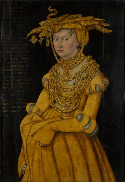 Retrato de Catarina de Mecklenburg, duquesa consorte da Saxônia (1487-1561) 作： Lucas the Elder Cranach