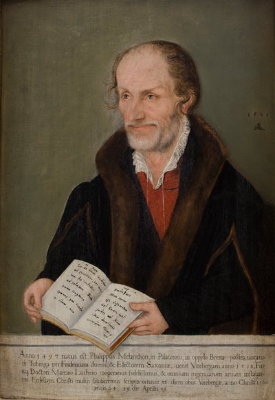 フィリップ・メランヒトン (1497–1560) の肖像 (油彩) 作： Lucas the Elder Cranach